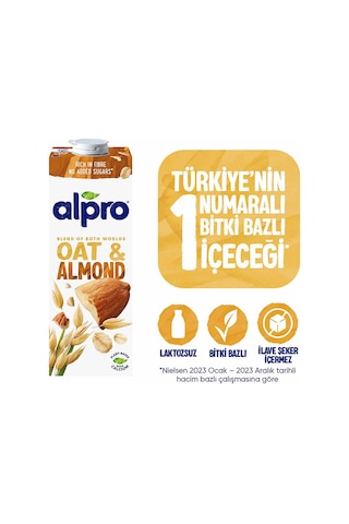 Alpro Yulaf Badem Sütü 1 L