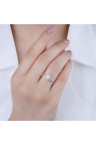 Nadias Jewellery ’Alice’ Baget Pırlanta Yüzük
