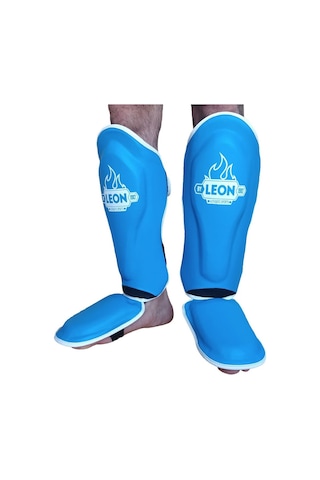 Aksaspor Leon Solid Muay Thai Ve Kick Boks Ayak Ve Kaval Koruyucu Mavi
