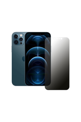 Apple Uyumlu iPhone 12 / 12 Pro Hayalet Privacy FlexiGlass MAT Nano Ekran Koru