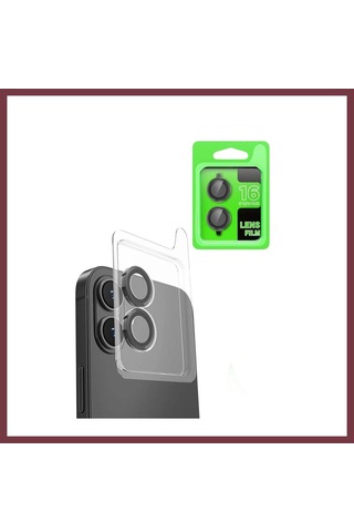 Storeşahin Apple İphone 16 Uyumlu Raze Metal Kamera Lens - Siyah Shn0720 Siyah-