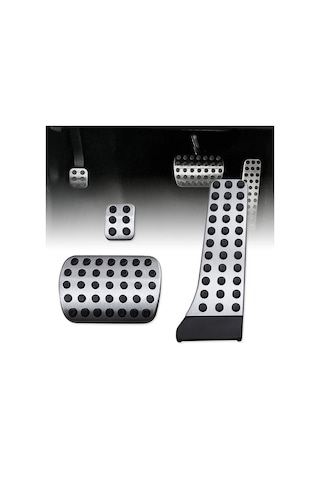 Mercedes W204-w207-w211-w212-w215-w220-e250 Uyumlu Geçme Otomatik Pedal Seti 3 Parça Siyah Krom
