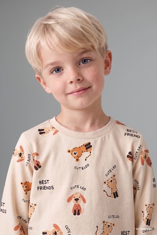 Defacto Uzun Kollu Bisiklet Yaka Üst Jogger Alt Hayvan Baskılı 2li Pijama Takımı Erkek Bebek H6537a526aubg734 Bej-bg734