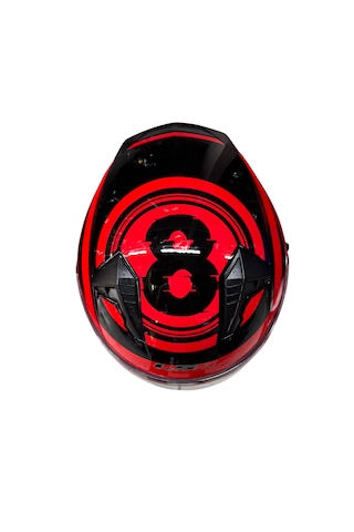 Kask Ls5 Marka Çenesiz Yarım Kask Siyah - Kırmızı