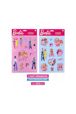 Bakgelal Barbie 3d Kabartmalı Sticker Renkli Çıkartma Etiket Seti - 9061888571465 Çok Renkli
