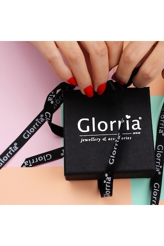 Glorria Gümüş Erkek Davut Yıldızı Kolye Siyah