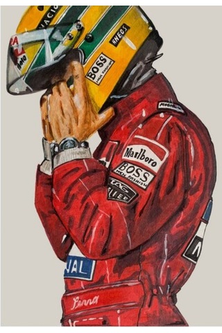F1 Ayrton Senna Posteri -çerçevesiz