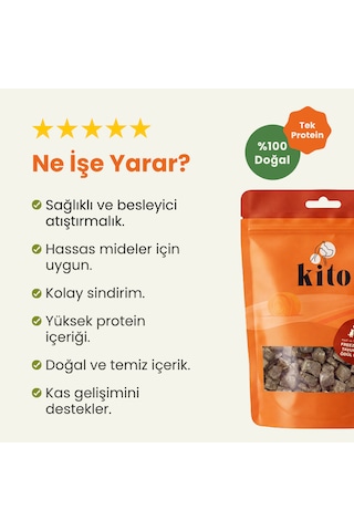 Kito Freeze Dried Tavuk Ciğer Ödül Maması 30 Gr Kediler Ve Köpekler İçin