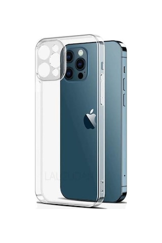 Apple Uyumlu iPhone 13 Pro Kamera Korumalı Tıpalı Silikon Kılıf Şeffaf