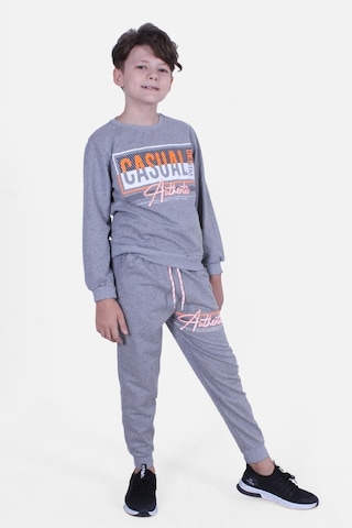 Panios Kids Alt-üst 3'lü Erkek Çocuk Yazı Baskılı Bel Detayı Lastikli Pijama Takımı Çok Renkli