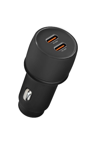 Powerway 45w Çift Type C Girişli Pd Ultra Hızlı Araç Şarj Aleti Cc45