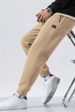 Genius Store Genıus Store Erkek Eşofman İçi Polarlı Bağcıklı Bel Jogger Spor Eşofman Altı Spor-esf01 Bej