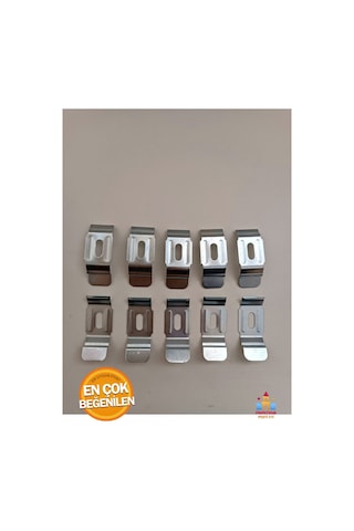 Stor Zebra Perde Metal Ayak Tavana Duvara Montaj Aparatı Dar Kasa 3.5 Cm Metal Portray 10 Adet Gri
