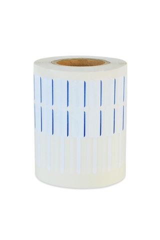 Aysan Etiket Boş Yapışkanlı Kuyumcu Yüzük Lacivert Çizgili Barkod Etiketi 72mm X 10mm 1