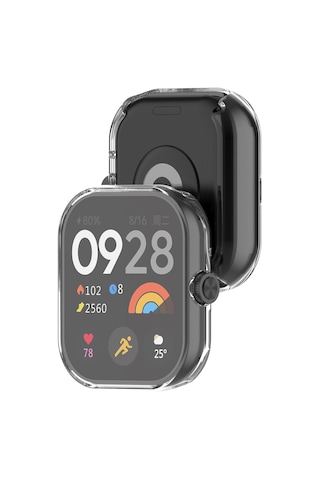 Xiaomi Redmi Watch 4 Uyumlu Şeffaf Silikon Kasa Ve Ekran Koruyucu