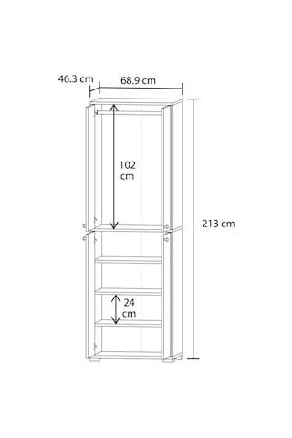 Bükreş No.3 3 Raflı Askılı Bebek Odası Dolabı
