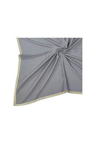 Mim Eşarp Enba Biyeli Medine İpeği Düz Renk Eşarp 100x100 Cm Şıklık Ve Konfor Gri