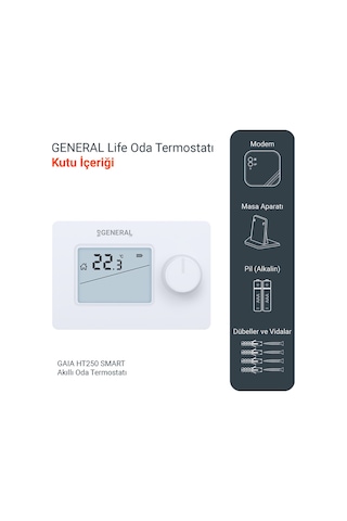 General GAIA Ht250 RF Smart Kablosuz Akıllı Oda Termostatı