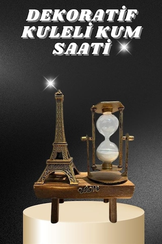 Masa Biblosu Dekoratif Süs Kum Saati Eyfel Kulesi Hediyelik Kum Saati Diğer 38315521