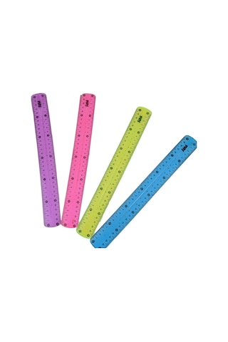 Puti Flexi Kırılmaz Cetvel 30 CM Şeffaf