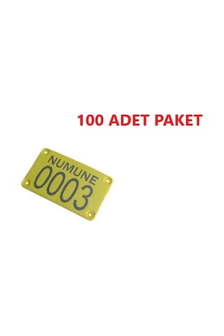 Arı Kovanı Ve Ağaç Numara Plastik Etiket 10x5 Cm - 100 Adet