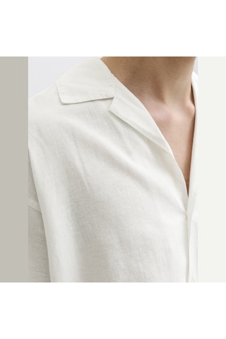 Jack & Jones Büyük Beden Resort Yaka Gömlek - Breeze - 12288661 Beyaz