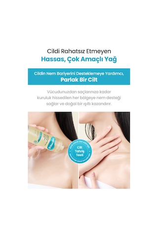 15 Bitkisel Yağ İçerikli, Hızlı Emilen, Nemlendirici Vücut Yağı Derma:b Intensive Barrier Multi Oil