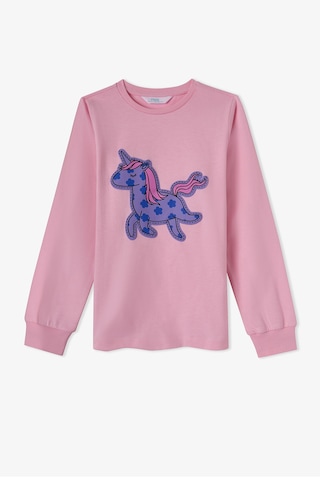 Penti Kız Çocuk Pembe Loving Unicorn Pamuklu Uzun Kollu Pijama Takımı