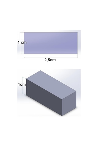 Minyatür Büyük Boy Harman Tuğla Silikon Kalıp, 2,5x1x1 Cm Diğer