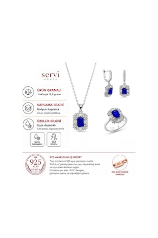 Servi 925 Ayar Gümüş Radiant Baget Set-33