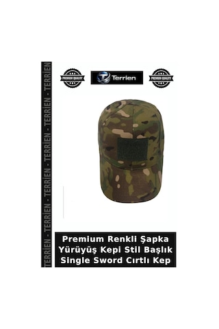 Terrien Premium Renkli Şapka Yürüyüş Kepi Stil Başlık Single Sword Cırtlı Kep 06643-çok Renkli