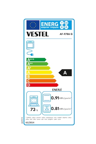 Vestel AF-9786 G 73 LT Ankastre Fırın