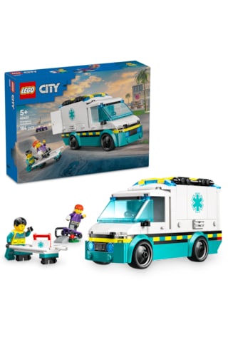 LEGO® City Acil Yardım Ambulansı 60451 - Model Araç Seven 5 Yaş Üzeri Çocuklar için Yaratıcı Oyuncak Yapım Seti (184 Parça)