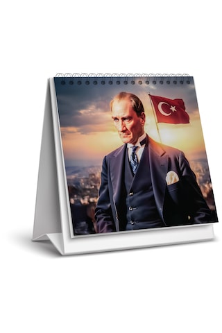 2026 Yeni Atatürk Masa Takvimi-16x15 Cm