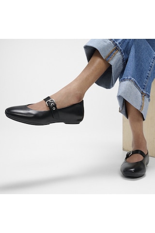 090 All Black Babet Kadın E3d-090 / D07 Fitflop Delıcato Soft Leather Mary Janes 090 All Black