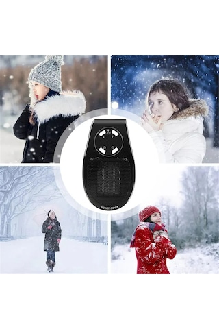 Vkemall Duvar Takılı Sıcaklık Regülatörlü 500w Fırıncı - Sıcaklık Ayarlı 15-32 C , 12 Saat Zamanlayıcı, Avrupa Şarjı, Siyah