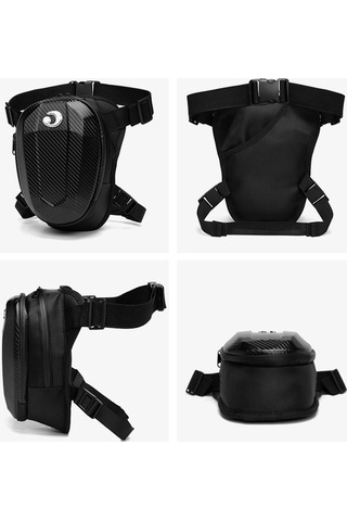 Hard-case Su Geçirmez Motosiklet Bel Bacak Çantası Mtb2108 Siyah