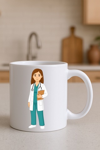 Meslek Baskili Kupa Kadin Doktor