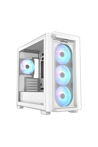 A23 Plus Tg Argb Beyaz Tempered Glass Usb 3.2 Matx Mid Tower Gaming Oyuncu Kasa
