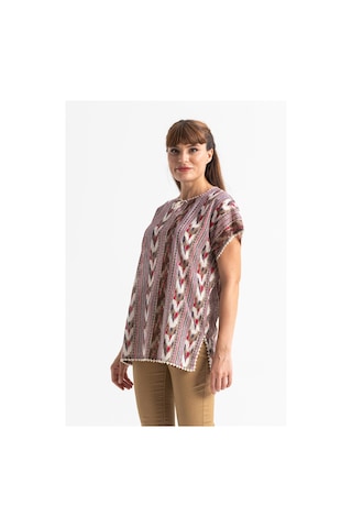 Eliş Şile Bezi Kısa Kol Şile Bezi Kilim Bluz Tek renk Tkrn Tek Renk