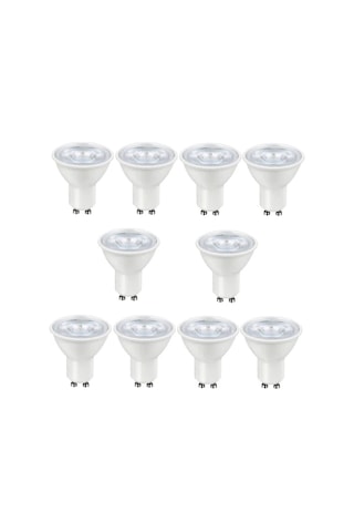 10 Adet 7 W Gün Işığı 1. Sınıf Gu10 Duy Led Ampul - 3000 Kelvin