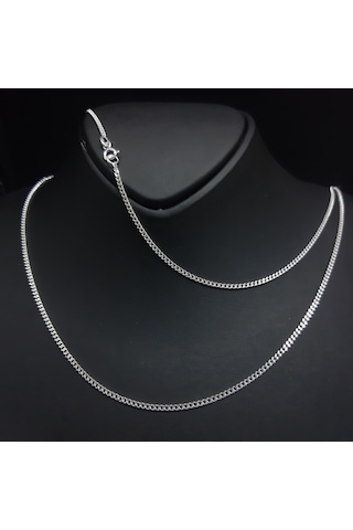 Bir Gümüş Aşkı 925 Ayar Gümüş 2 MM Gurmet Model Erkek Zincir Kolye