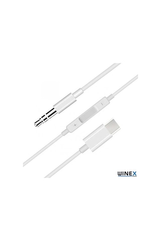 Winex Type-C To 3.5Mm Aux Ses Kontrollü Dönüştürücü Adaptöruşlu