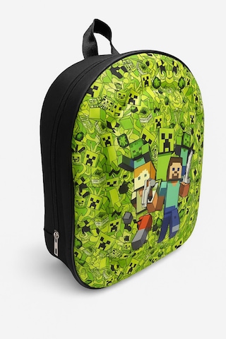 Newfull Minecraft Erkek Anaokul Sırt Çantası Yeşil