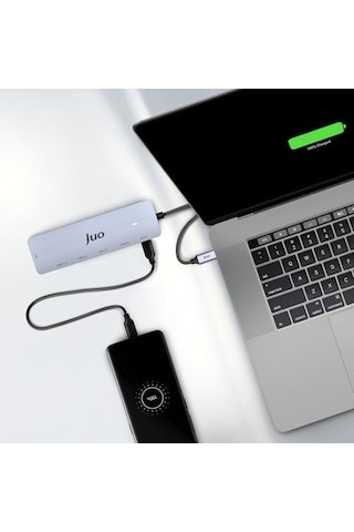 Type-c 2 Hdmı Dual Mst 4k 60hz Gigabit Ethetnet Dönüştürücü 100w Usb 3.2 Çoklayıcı Hub Acı Kahverengi