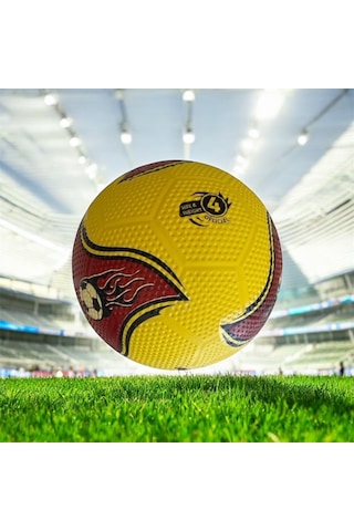 Futbol Topu No:4 Her Zemine Uygun Maç Topu Beton-toprak-çim Çok Renkli