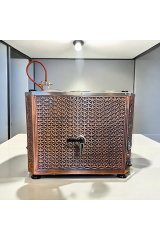 Bakır Elektrikli Çayland Çay Kazanı 3 Demlik 33 Lt Kapasi