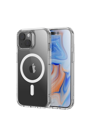 Apple Uyumlu iPhone Esr 15 Kılıf Magsafe Silikon Şeffaf