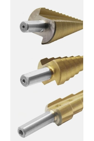 Yüksek Kaliteli Demir Delme Pançı Şarjlı Matkap Uyumlu Üç Farklı Boyutta Kademeli Delme Panç Seti