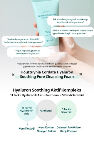 Gözenekleri Temizleyen Köpük Goodal Houttuynia Cordata Hyaluron Soothing Pore Cleansing Foam